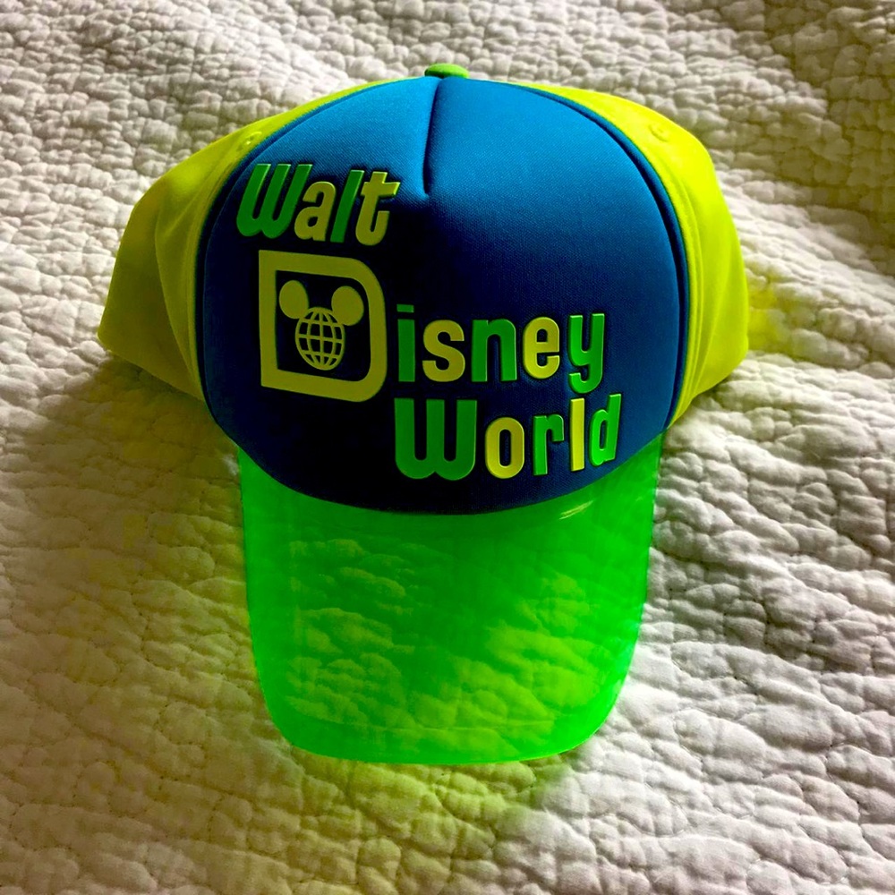 Disney Parks Retro Walt Disney World Neon Hat